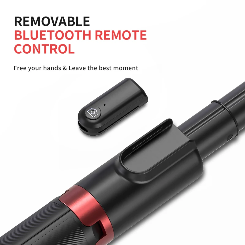 Selfie Stick ترايبود المحمولة الكل في واحد 1.3 متر البث المباشر الهاتف العالمي 360 غير مرئية يده السفر تمتد قوس