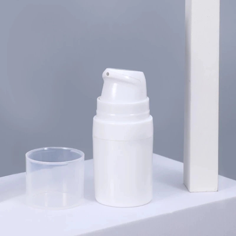 10PCS/Set 5ml 10ml 15ml Empty Plastic Cosmetic Bottle Refillable Lotion Bottles white Airless Pump Vacuum Toiletries Container