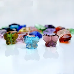 10pcs 10/14mm Butterfly Shape Faceted Crystal Glass Loose Crafts Beads for Jewelry Making Earring pendant DIY Crafts