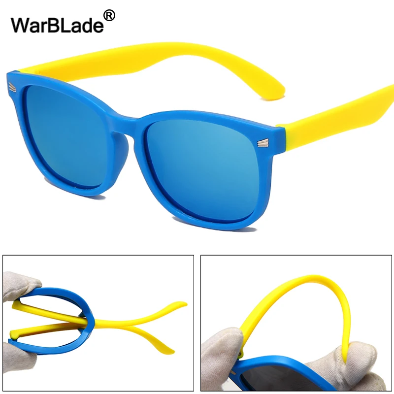 WarBlade New Polarized Kids Sunglasses TR90 Silicone Boys Girls Sun Glasses Children Baby Outdoors Goggle Shades Eyewear UV400