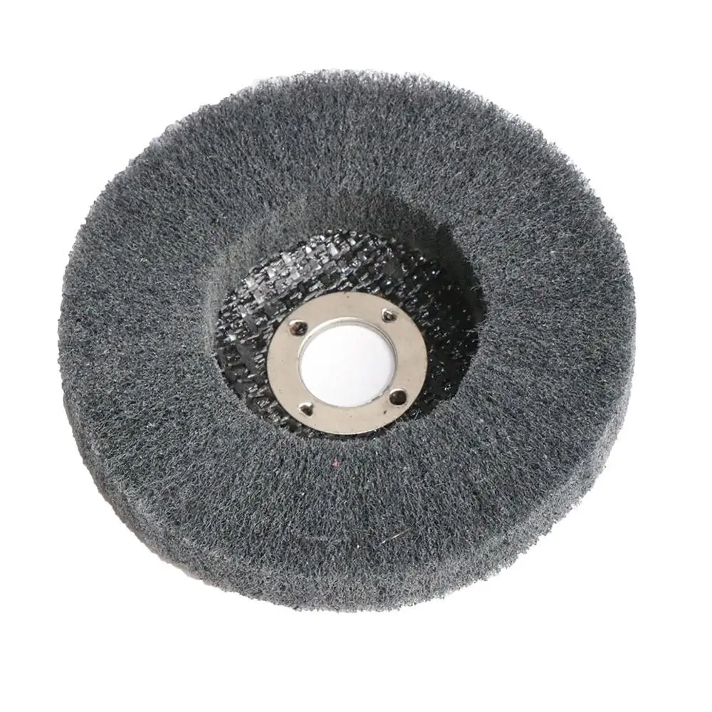 Disco de pulido de aleta de fibra de nailon no tejido, almohadilla de fregado, rueda de pulido de 4 ", 100x16mm para amoladora angular