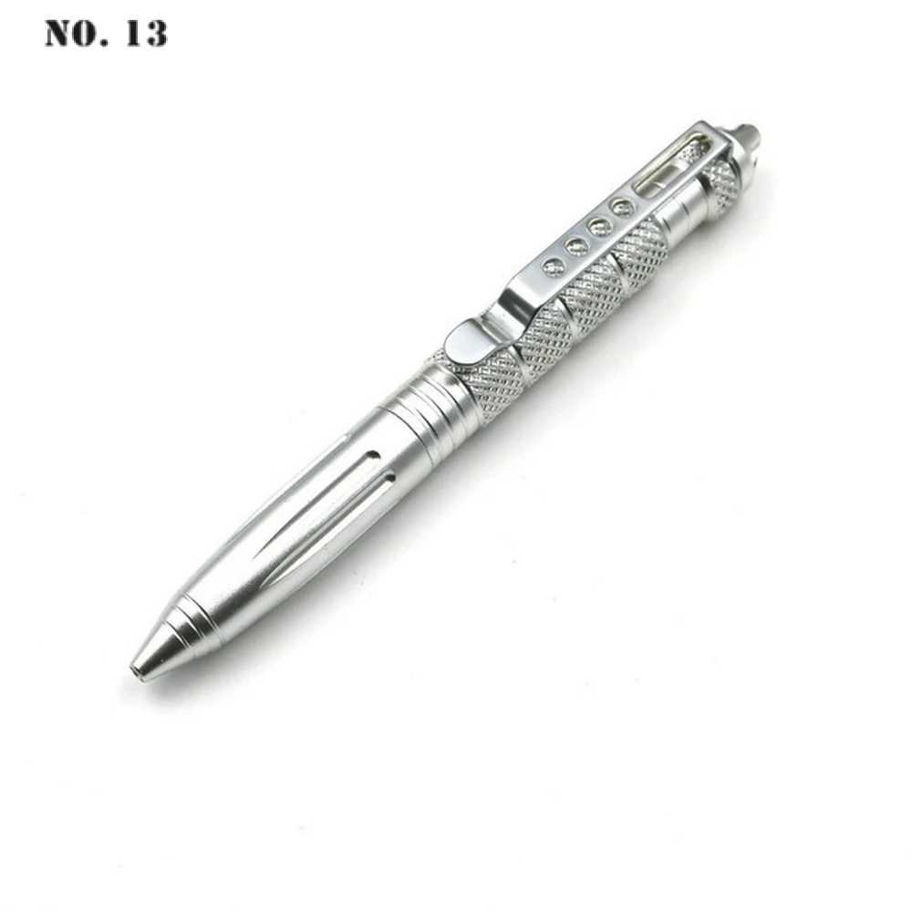 Ballpoint Pen Design Tactical Pen Multi-function Tool Aluminum Alloy Glass Knife, EDC Outdoor Survival Tool Black/Silver