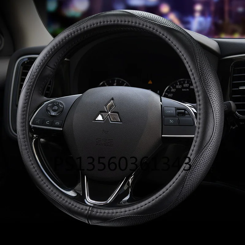 For Mitsubishi ASX Outlander Eclipse Cross PAJERO LANCER Four Seasons Universal Leather steering wheel cover