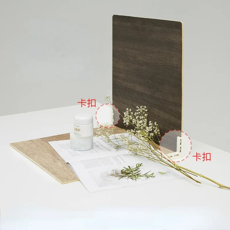 40*40Cm Mini Background Board PVC Imitation Wood Grain Marble Cement Board Gourmet Baking Cake Shooting Props