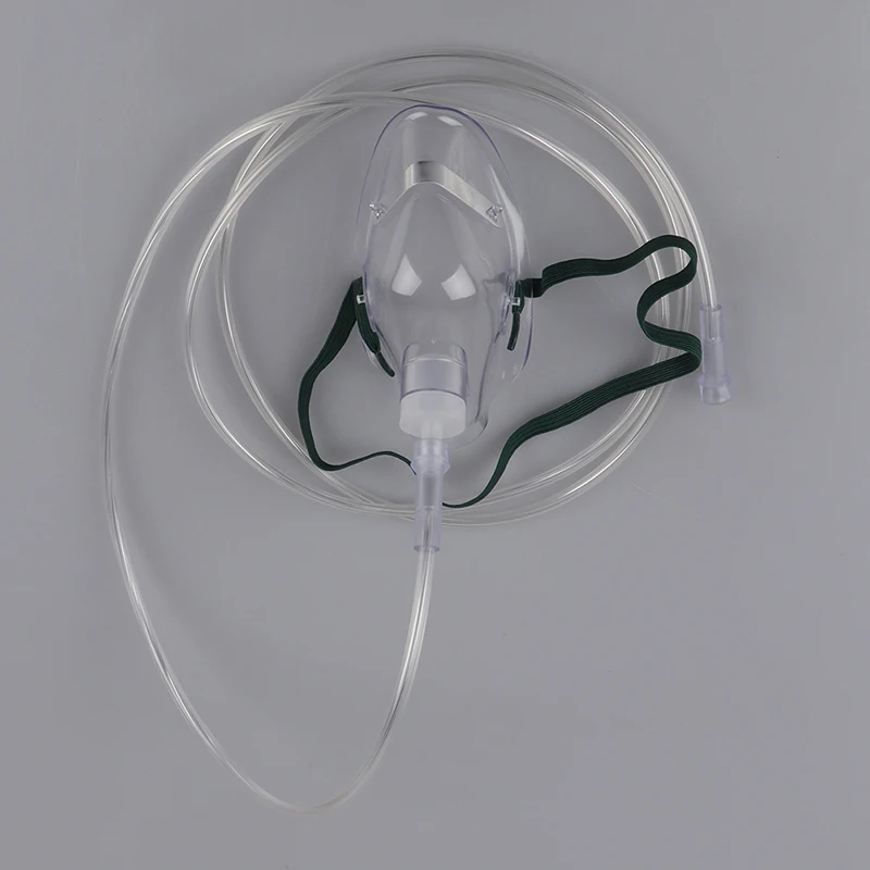 Adult Oxygen Mask with Tube Disposable Face Mask Shield Nebulizer Conduit Adult Oxygen Mask