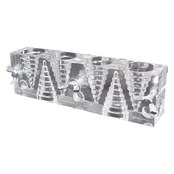 Transparent Plastic Incense Cone Tower Mold with 6 Holes Handmade Backflow Fragrant Clear Mould DIY Craft Making Tools