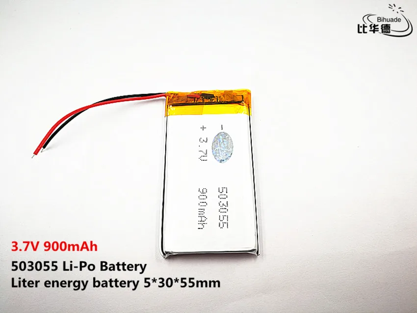 Tốt Lượng Cao 3.7 V, 900 mAh, 503055 Polymer lithium ion/Pin Li-ion cho ĐỒ CHƠI, CÔNG SUẤT NGÂN HÀNG, GPS MP3, MP4