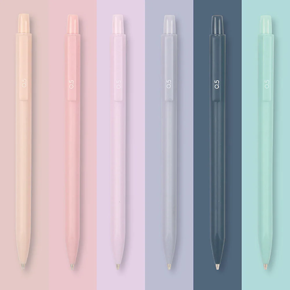 6 teile/los Morandi Farbe Druckbleistift für Schüler Reine Farbe 0,5mm/0,7mm – Detail 3