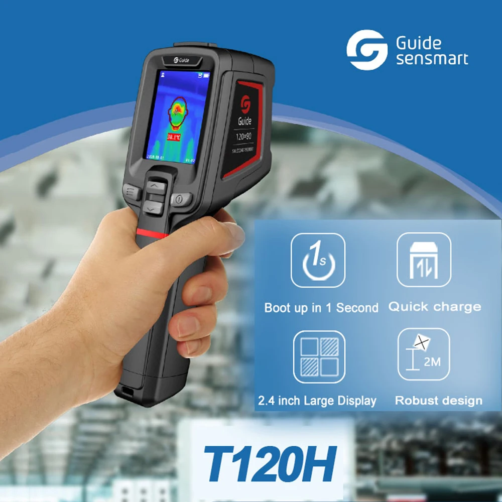 T120H Handheld Infrared Thermography,Fever Screening Thermal Imaging Camera Camcorder Thermometer for Temperature Fast Detection