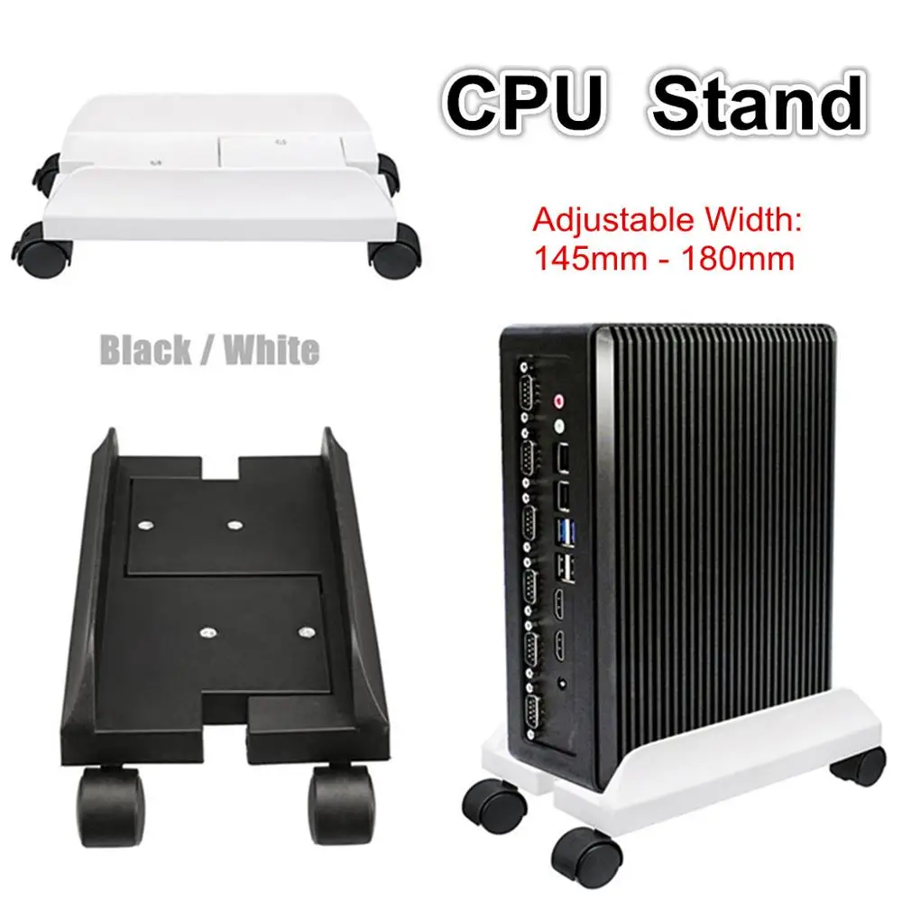 PC Case Desktop CPU Stand Computer Case Holder Computer Tower Adjustable Rolling Wheels