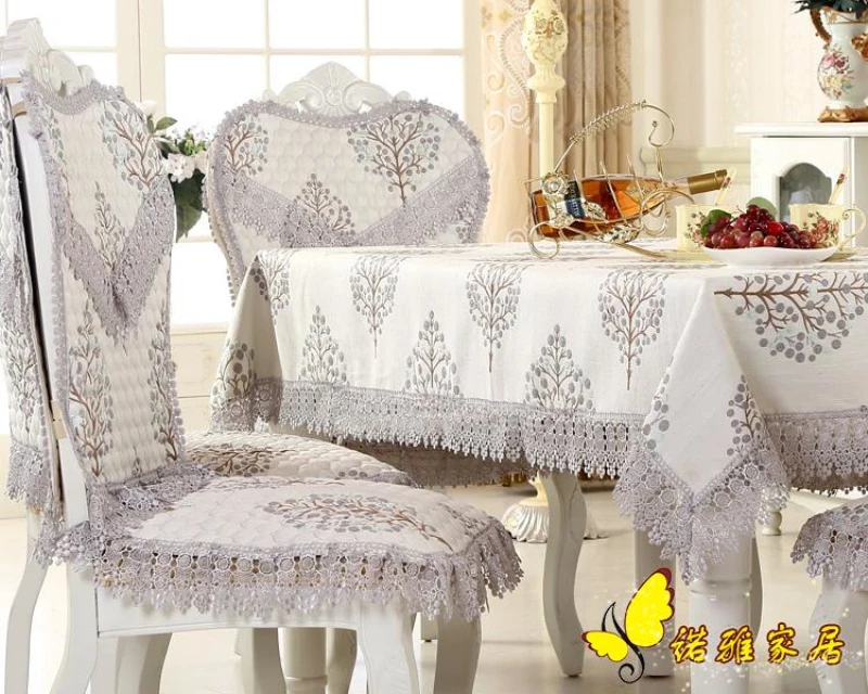 Hot Sale Pastoral square table cloth chair covers cushion tables and chairs bundle chair cover lace cloth round set tablecloths