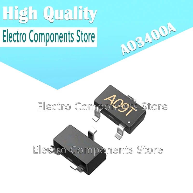 5 unids/lote tubo de efecto de campo de canal N AO3400 AO3400A SOT-23 (marcado A09T/X0 **) A09T X0 Transistor de efecto de campo MOS FET de canal N