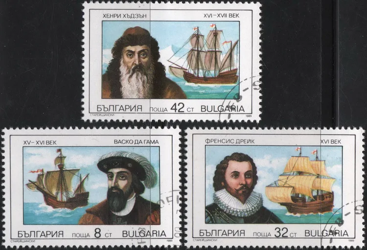 3Pcs/Set Bulgaria Post Stamps 1989 Marine Vehicles and Sailboats  Marked Postage Stamps for Collecting