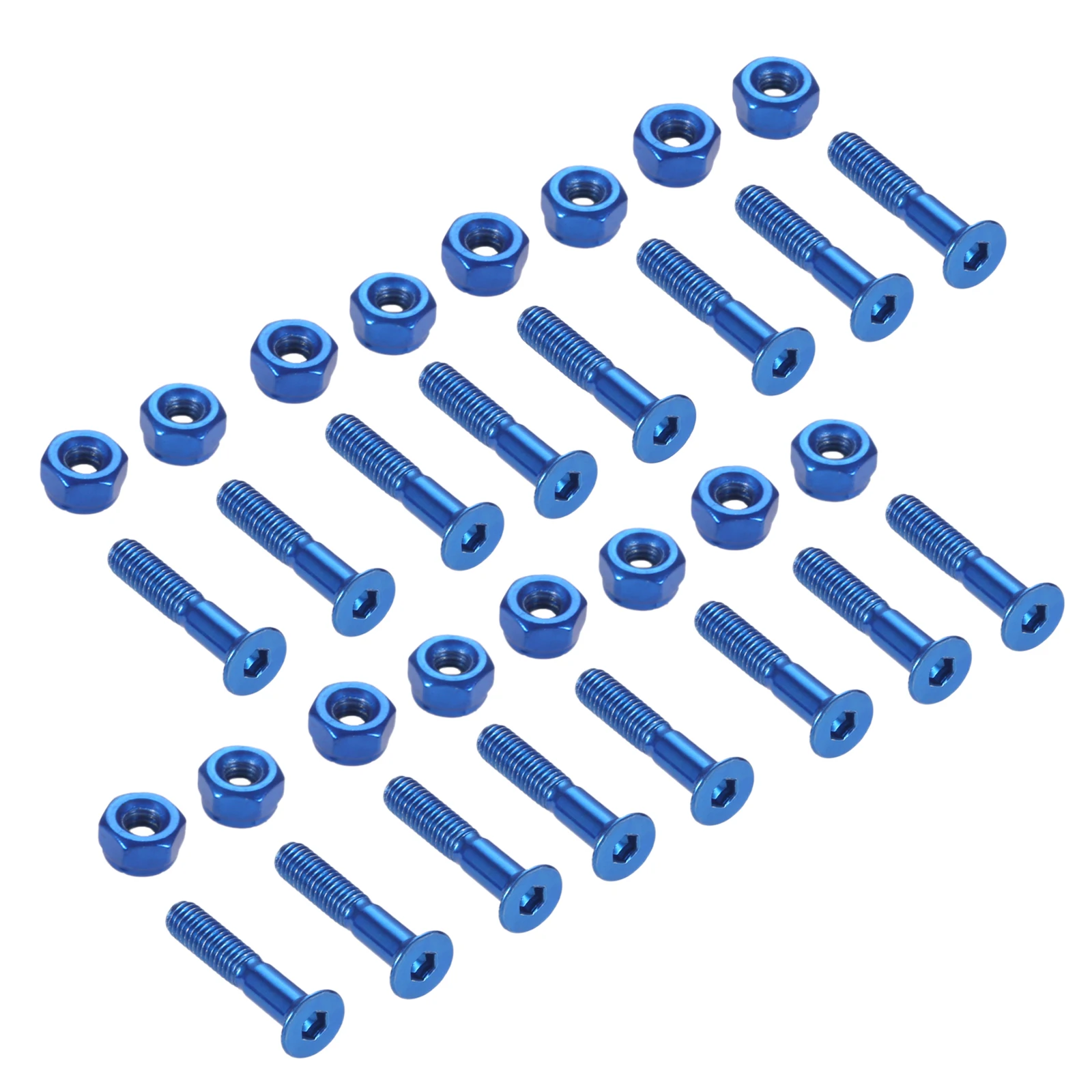 Tornillos de acero al carbono para monopatín, Tuercas para monopatín de tabla larga, juego de herramientas de repuesto de puente, tornillos de uñas,