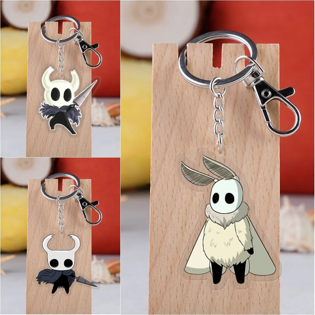Game Hollow Knight Cosplay Keychain Badge Accessories Key Chain Cartoon Pendant