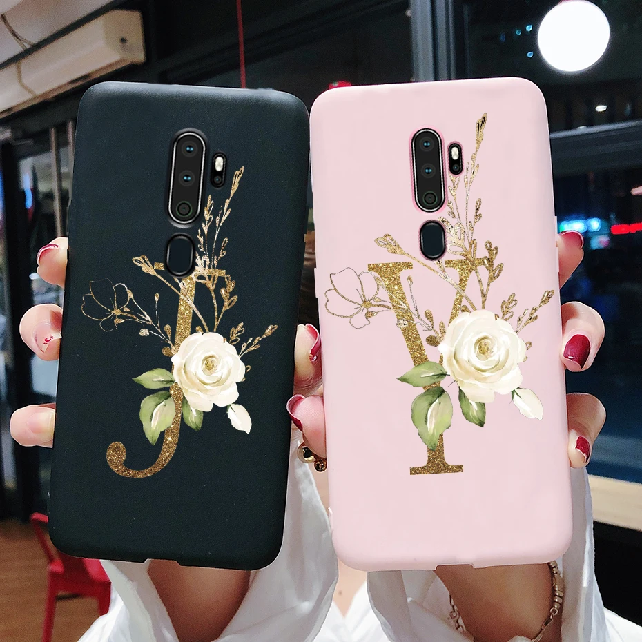 For Oppo A9 A5 2020 Case Cover Shockproof Cute Letters Soft Silicone Phone Case For Oppo A9 A5 OppoA9 OppoA5 A 9 2020 Cases 6.5