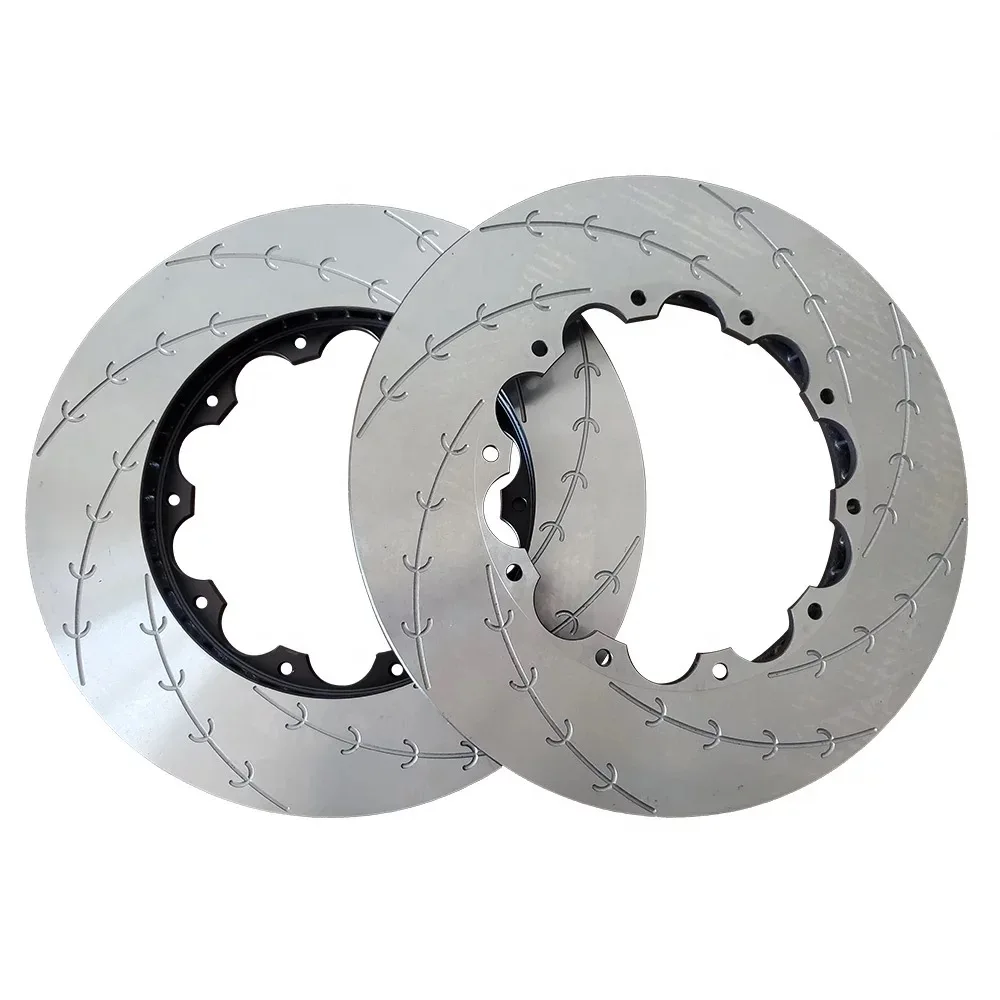 High performance brake disc with aluminum 7075 center cap 345*28 disc for the 2012 Mitsubishi-Lancer-Evolution-GSR