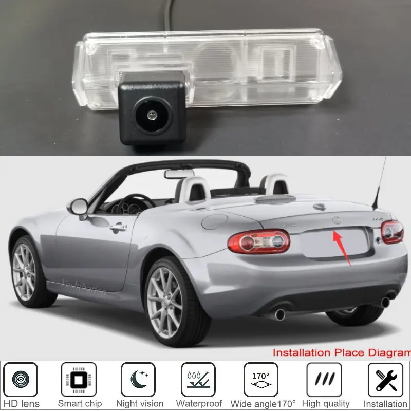 

Car Rear View Reverse Backup Camera For MAZDA MX5 Roadster MX-5 Miata III (NC) 2006~2014 For Parking HD Night Vision