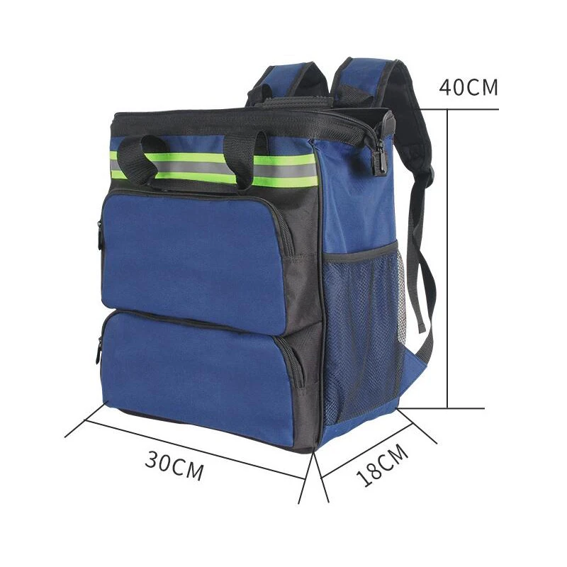 Peralatan Bahu Ransel Alat Multifungsi Tas Ransel Kain Oxford Tas Penyimpanan Alat Strip Reflektif Tas Tangan