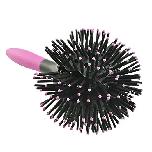 Cepillo de pelo mágico para mujer, peine redondo 3D, Bola de 360 grados, peine de masaje, herramientas de peinado, salón de peluquería