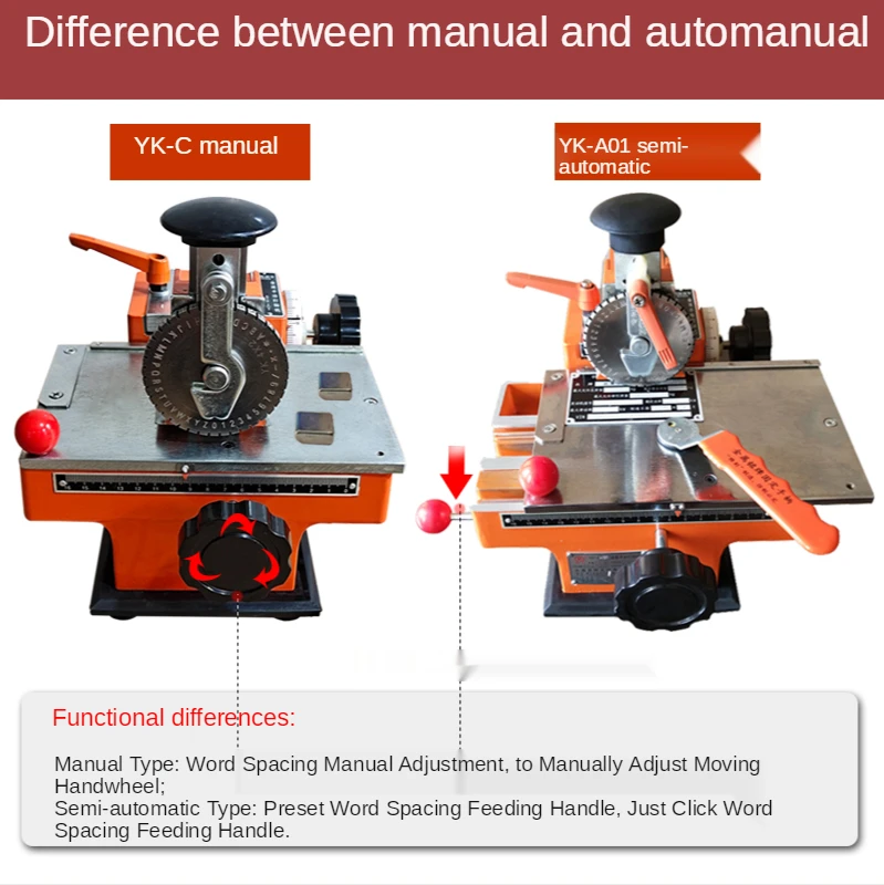 Small Semi-Automatic Metal Nameplate Engraving Machine, Marking Machine, Lettering Machine, Engraving Machine, Marking Machine,