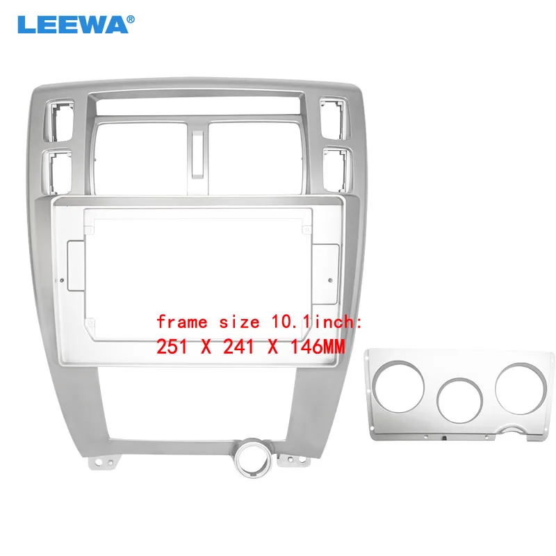 LEEWA Car 2Din Audio Face Plate Fascia Frame For Hyundai Tucson 10.1