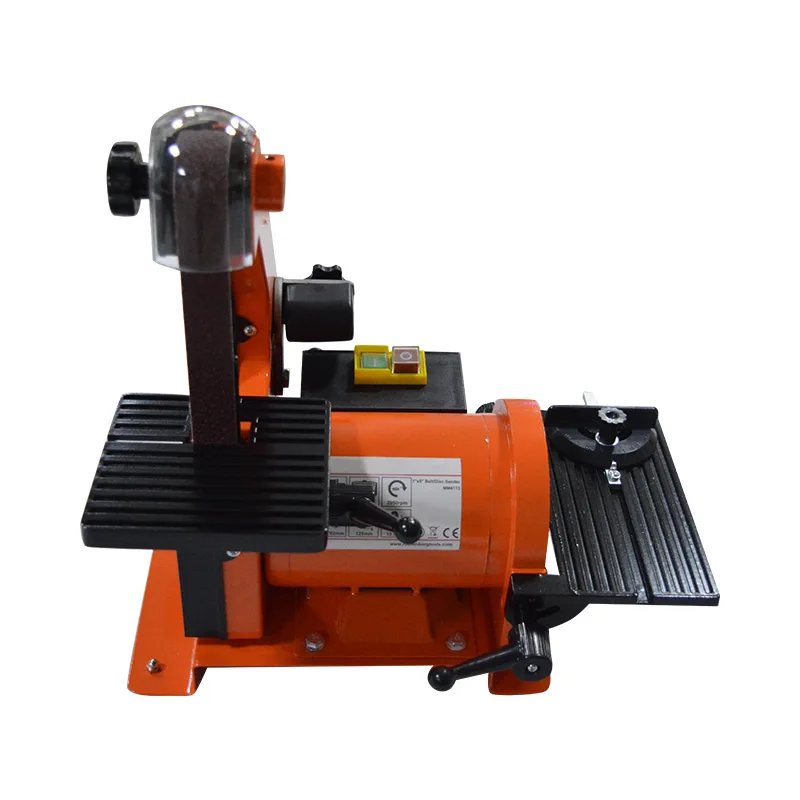 Table Belt Sander Metal Grinding/Polisher Sanding Machine Woodworking Copper Motor Knife Grinder Chamfering Machine Random Color