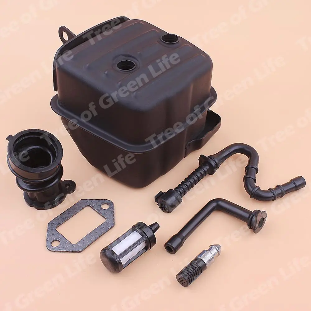 Silenciador de escape para motosierra Stihl MS361 MS 361, colector de admisión, Kit de junta de línea de filtro de aceite y combustible, 1135, 140, 0650