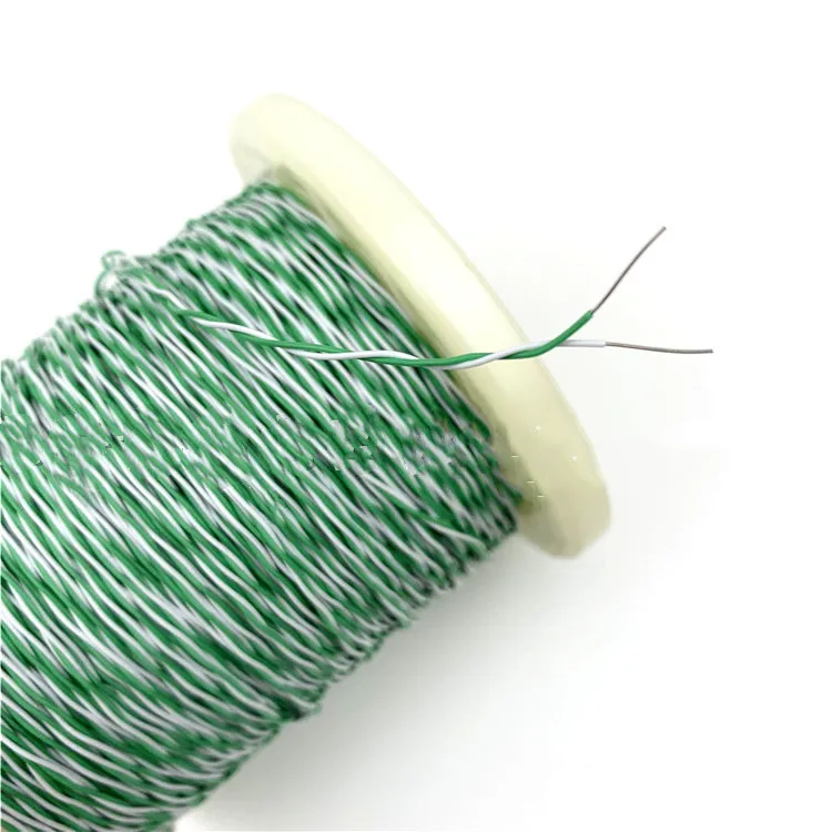 5 Meter IEC584 Standard K Type Anti-interference Green White Twisted-pair Cable Thermocouple Temperature Wire Thermocouple Wire