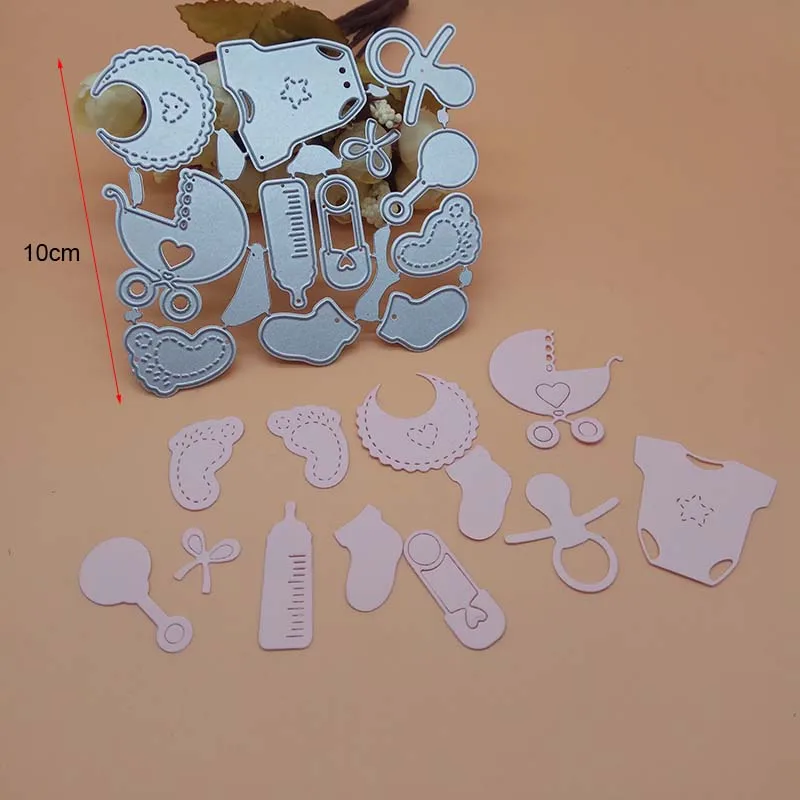 

12 PCS/Set Cute Baby Suit Chrildren's Day Metal Cutting Dies Knife mold cutter DIY Scrapbook Paper Photo Craft Template Dies