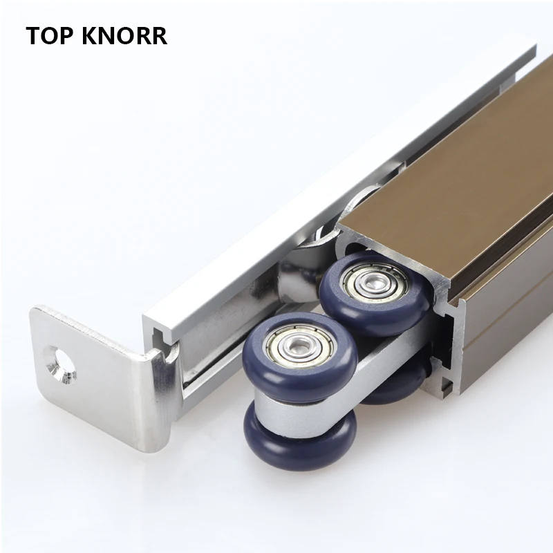 TOPKNORR  Sliding Door Heavy Line Wooden Door Hanging Rail Pulley Kitchen Door Bathroom Slides