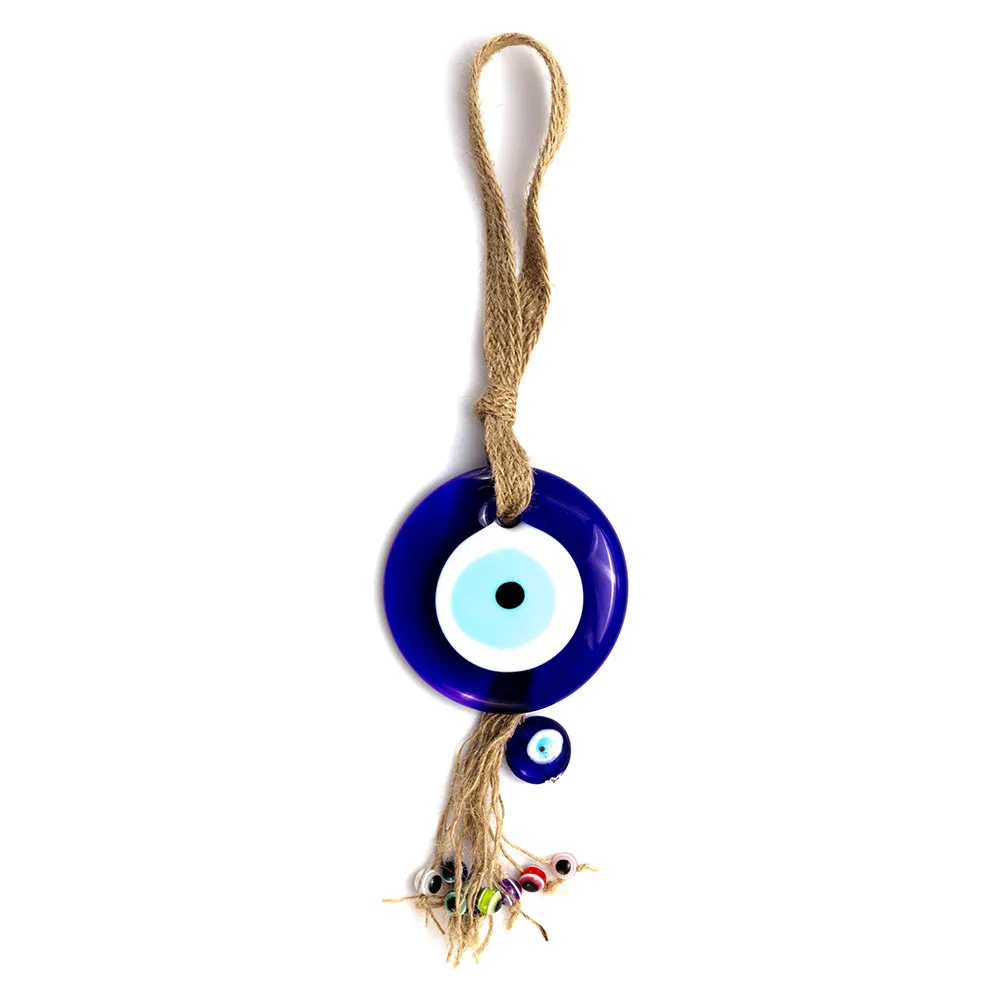 

Woven Demon Eye Chain for Car Decorations Blue Eyes Pendant Colorful Wall-Mounted Jewelry 1Pc