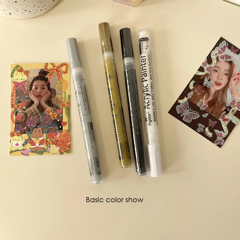 Sharkbang 0.7mm 12 Colorful Waterproof Metallic Manga Acrylic Painter Marker Art Markers Pen Idol Aid Paint Pens For DIY Drawing image 5