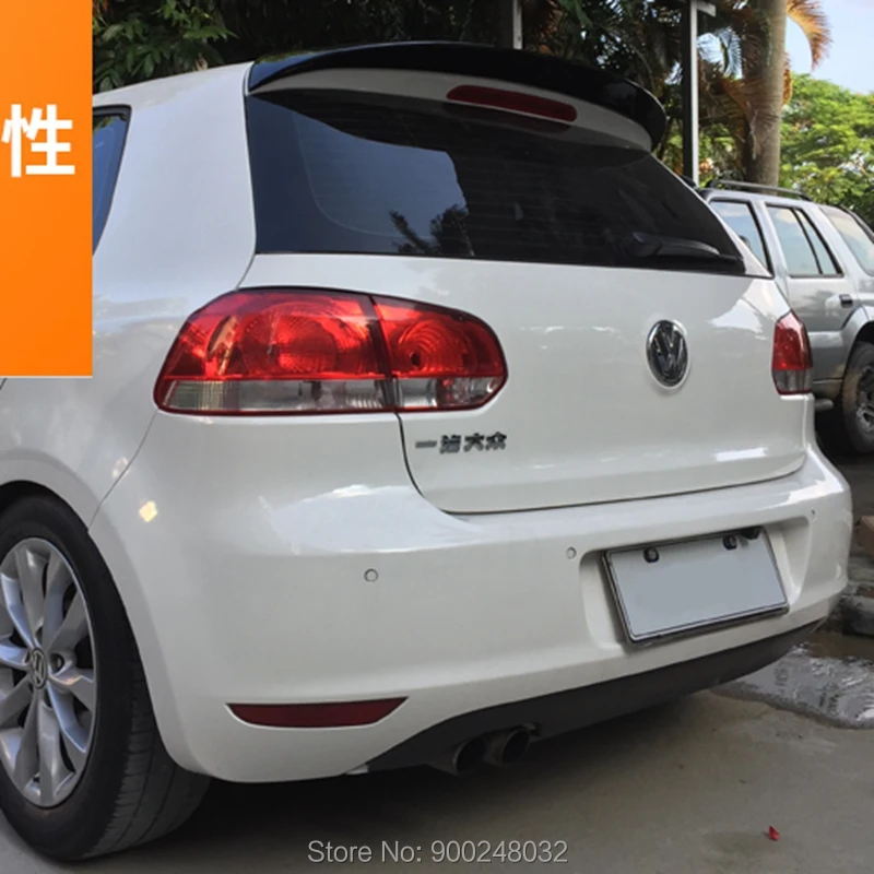 For Volkswagen MK6 6 Spoiler 2010-2013 ABS Plastic Color Rear Roof Spoiler Wing Trunk Lip Boot Cover Car Styling