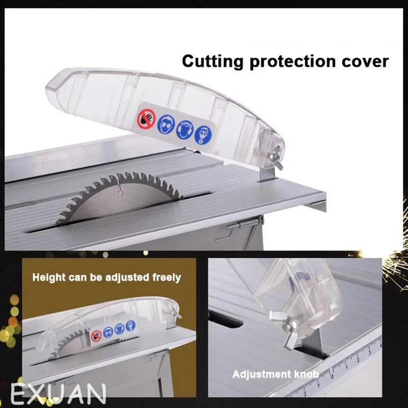 Electric dust-free table saw household multifunctional miter cutting woodworking floor sliding table saw decoration toola