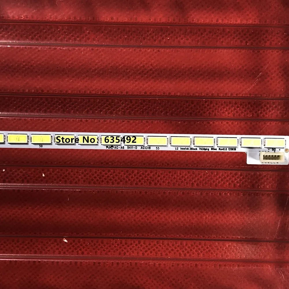 New 5PCS 487MM LED Backlight Strip 39inch 7030PKG 60ea REV0.0 73.39T03.003-0-JS1 Ph39e53sg  39VLE941BL T390HVN02.0