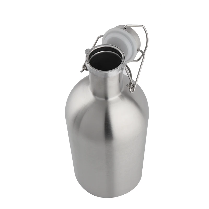 32oz & 64oz Beer Growler Stainless Steel 304 Beer Bottle with Swing Top, Keeps Homebrew Fresh and Cold with Airtight Seal