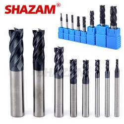 Milling Cutter Hrc50 Endmill Alloy Tungsten Steel Cnc Maching SHAZAM Top Milling Machine Tools For Steel 1.0mm-12.0mm