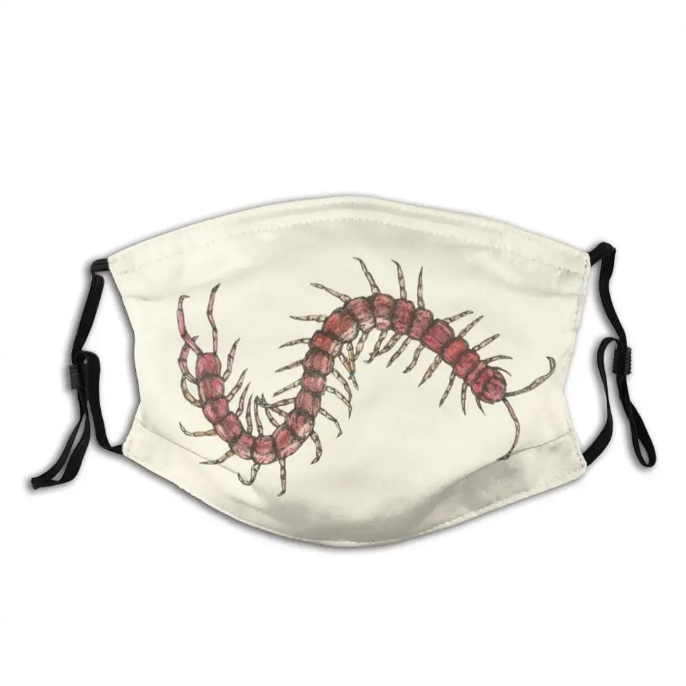 

Centipede Funny Print Reusable Pm2.5 Filter Face Mask Centipede Insect Animal Garden Nature Wildlife Wild Animal Gardener