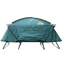 Double Person Camping Tent Double-Layer Thickened Oxford Cloth Automatic Off-Ground Tent Anti-Storm Outdoor Travel Fishing Tent