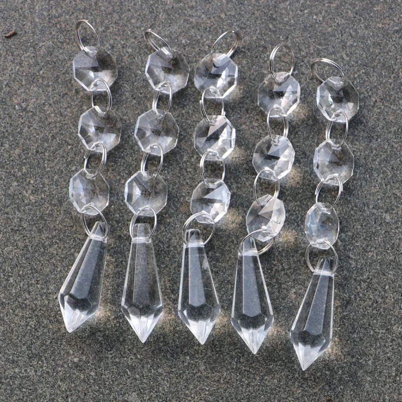 

20pcs/lot 38mm 55mm Chandelier Glass Crystals Lamp Prisms Parts icicle Hanging Pendants Lighting Accessories