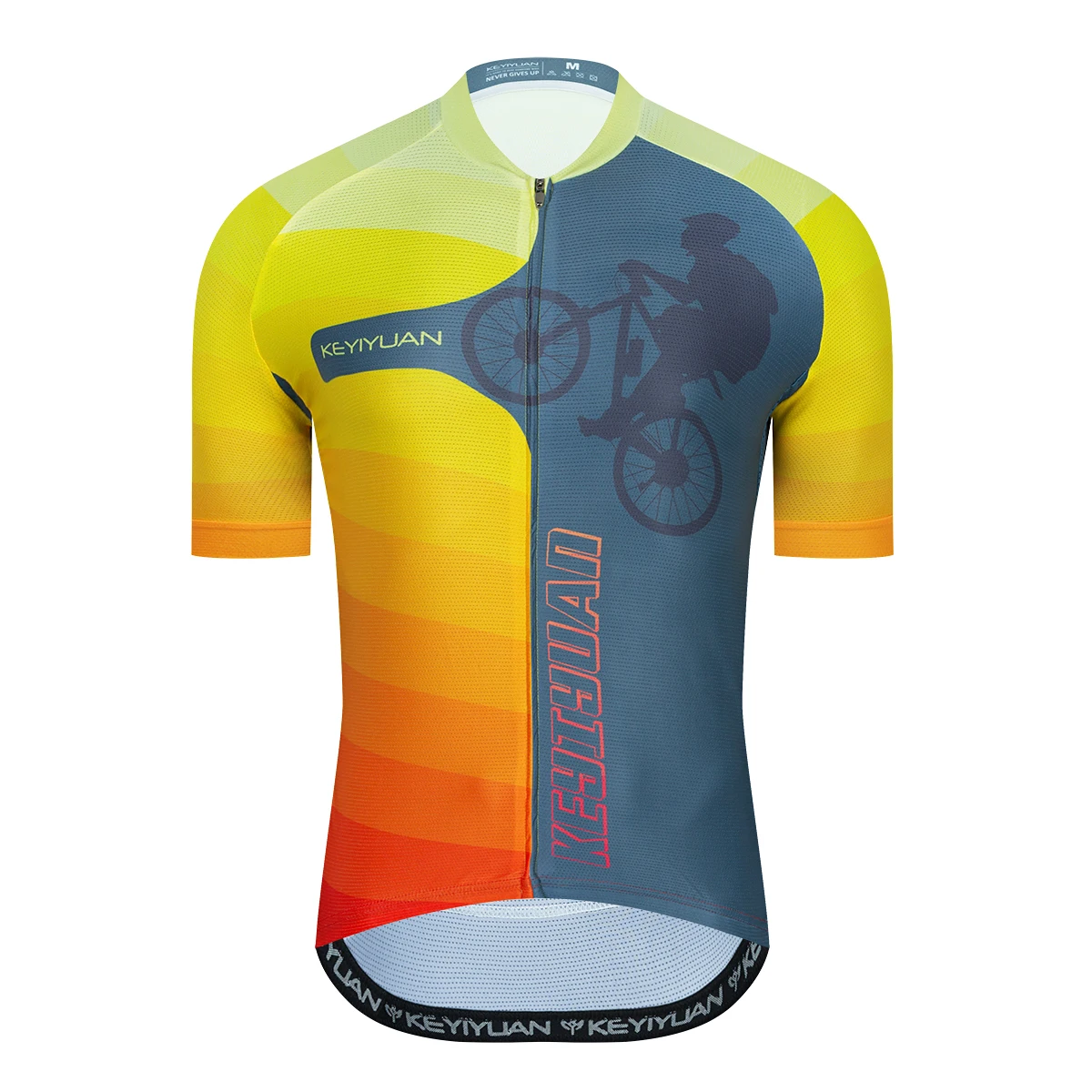 KEYIYUAN Retro Cycling Jersey Men Mountain Bike Sports Wear Pro Team Bicycle Shirts Short Sleeve Road MTB Tops Racing Clothes