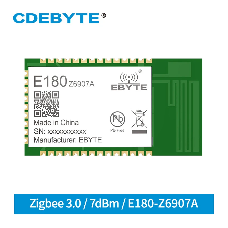 

TLSR8269 ZIGBEE 3.0 Беспроводной модуль CDEBYTE E180-Z6907A TELINK 2,4 ГГц SoC SMD PCB Антенна RF-трансивер Модуль Zigbee