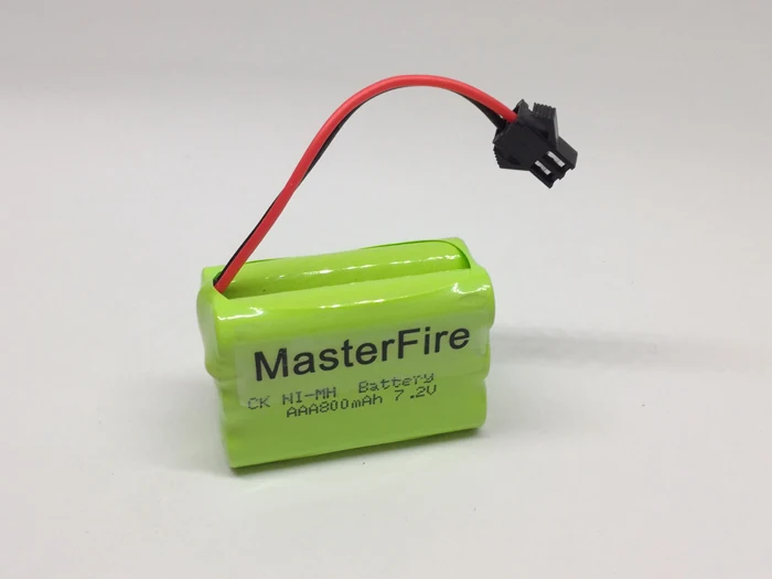 MasterFire Original Durable 6x AAA 7.2V 800mAh RC Rechargeable Ni-MH Battery Cell Pack with Small Clip Plug for Robots Cars Toys