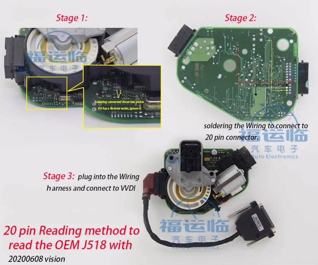 Car Steering Wheel Lock Simulator J518 ELV EIS N360 Steer Column Emulator for Audi A6 Q7 C6 VVDI CG100 R270 Xprog Programmer