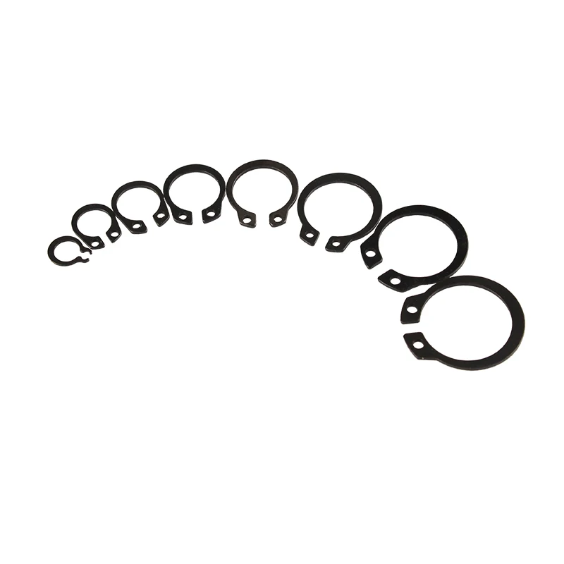 200Pcs C-clip Washers M6 M8 M10 M12 M14 M16 M18 M20 Internal External Retaining Circlips Snap Retaining Ring Carbon Steel Kit