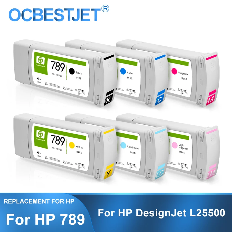 

789 Replacement Compatible Ink Cartridge Full With Latex Ink Compatible For HP Designjet L25500 Printer 775ML