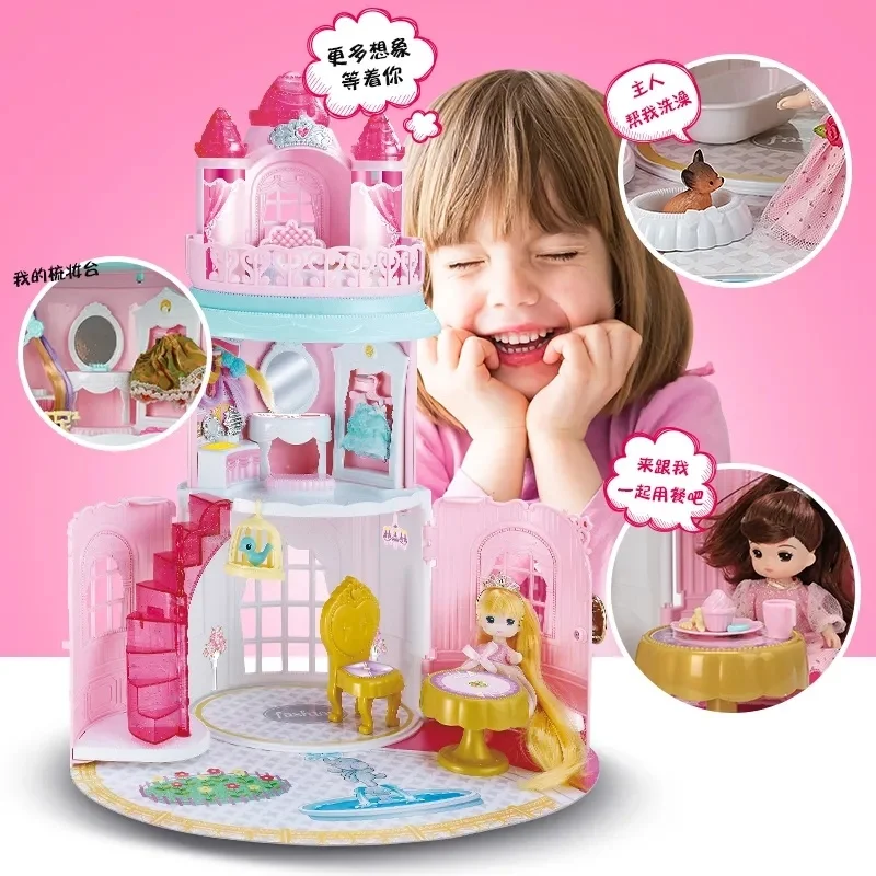 DIY Doll House Handbag Accessories Cute Furniture Miniature Dollhouse Girl Birthday Gift Home Model House Doll Toys For Children