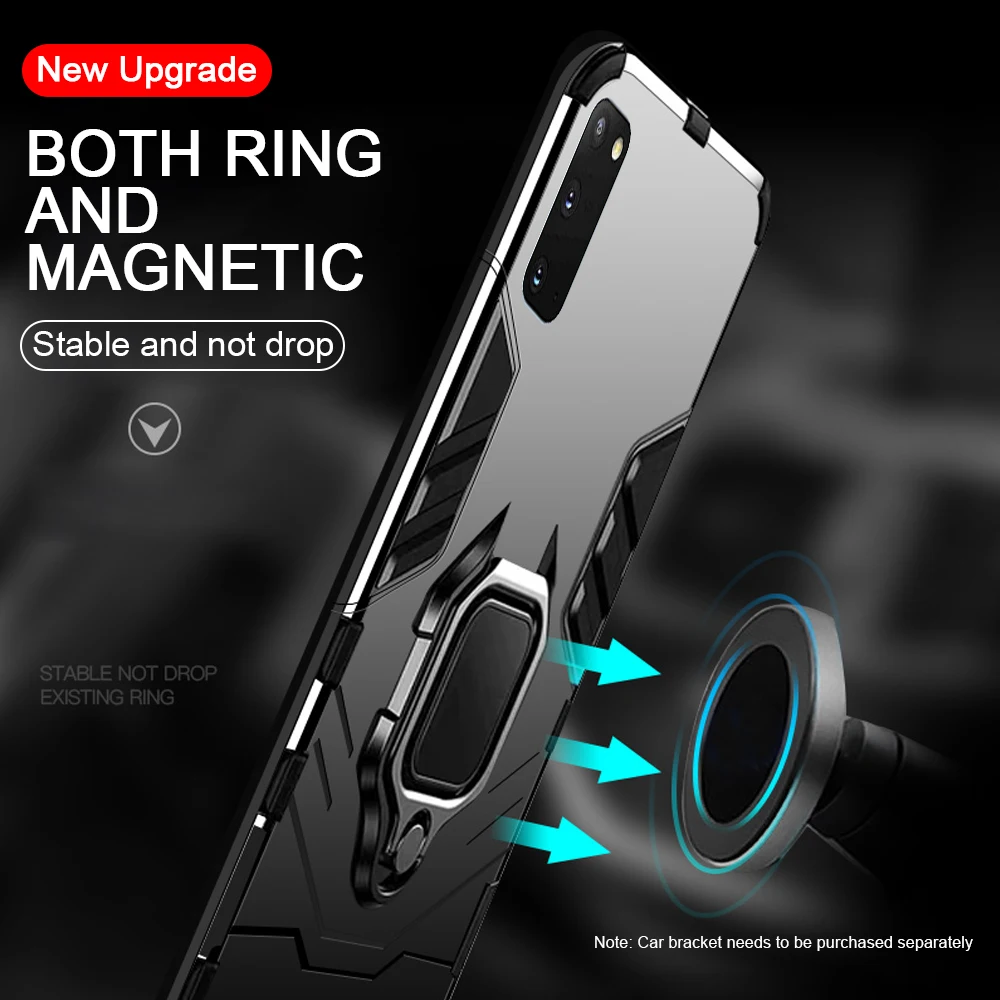 armor shockproof coque for oppo a53 a53s 2020 case car magnetic holder protective ring covers on orro appo a 53 s 53s para funda