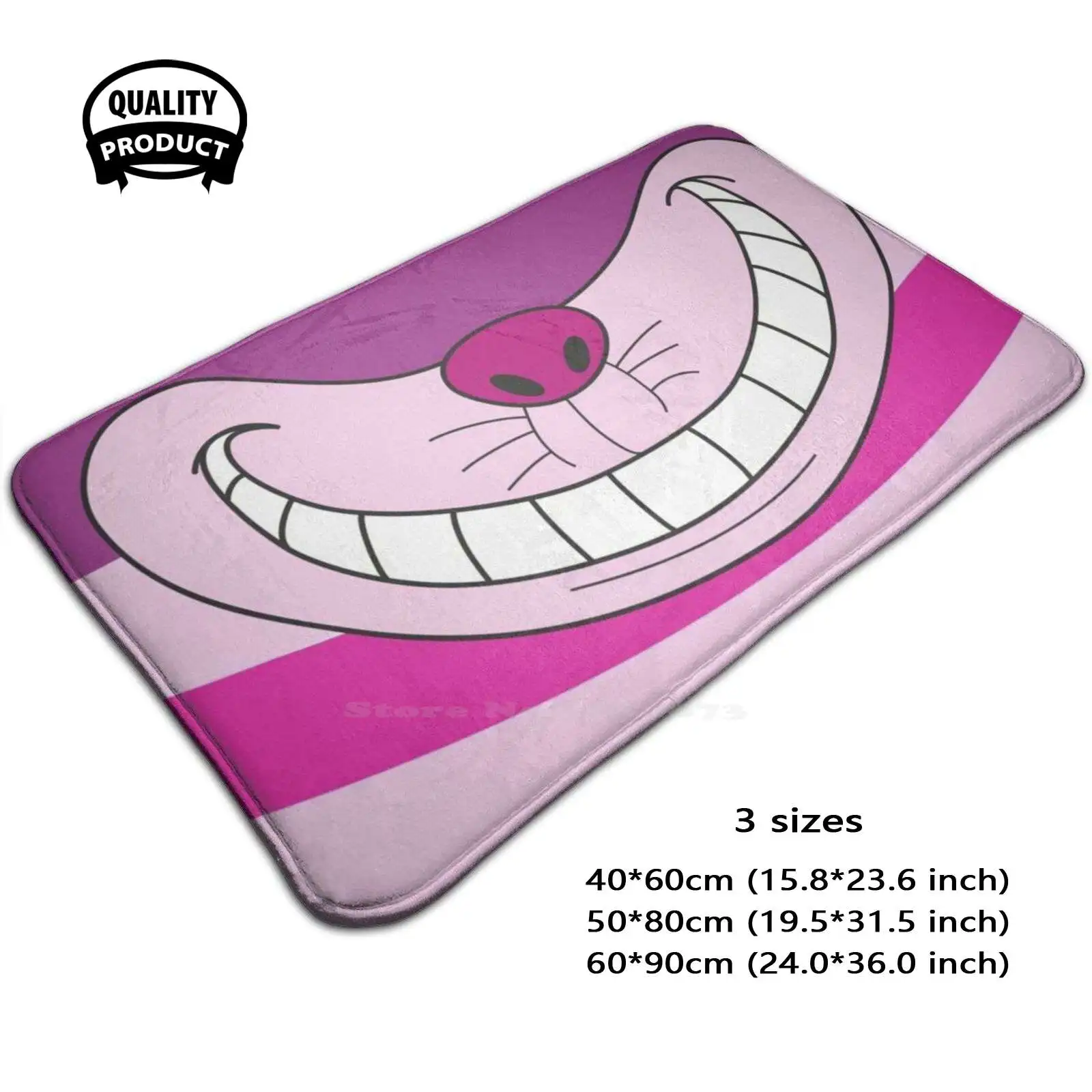 

Alice In Chesire Cat Mask Soft Cushion Home Carpet Door Mat Car Rug Cat Purple Fantasy Lewis Carol Chesire Mad Alice In